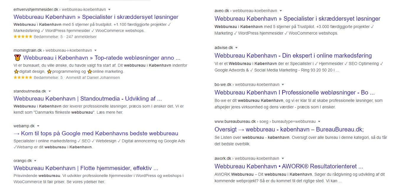 Top 10 Webbureau København