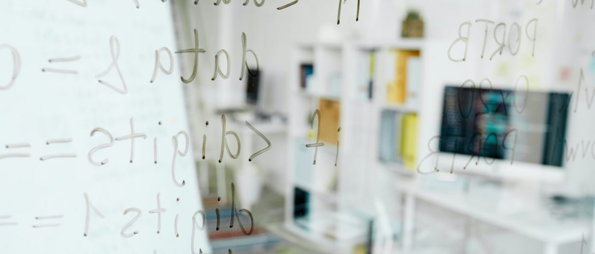 Coding languages written on glass